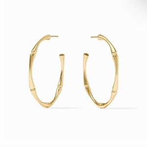 Julie Vos Gold Bamboo Hoop Earrings Firm Price